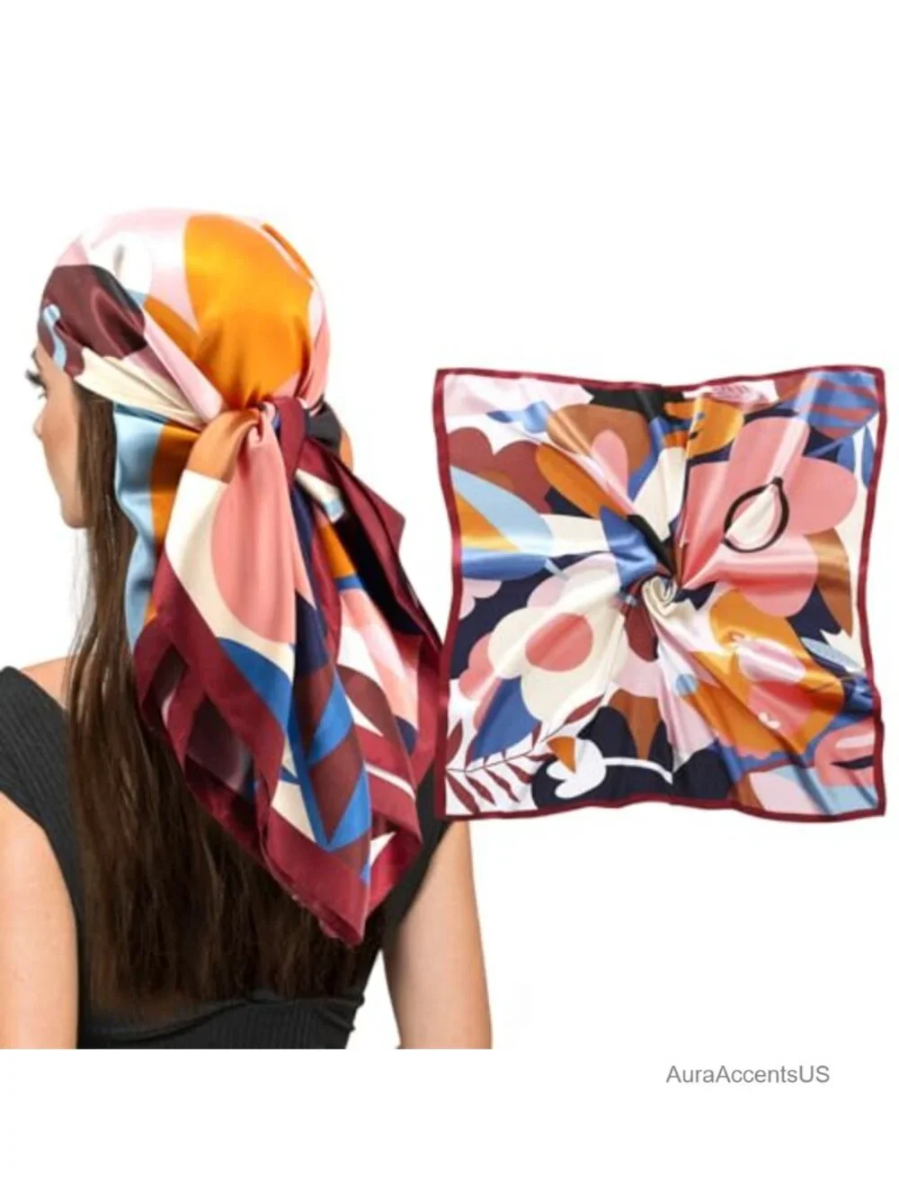 Soft Silk Like Head Scarf for Hair Wrapping and Sleeping